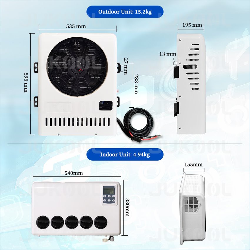 Dimension of electric ac for trucks Dimension of electric ac for trucks