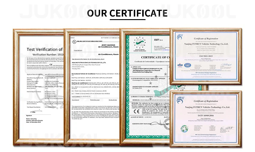 Certificates of Car Air Conditioner 12v Portable